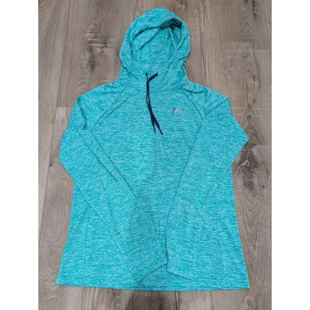Under Armour HeatGear Women’s M Hoodie Teal Performance Pullover Lightweight